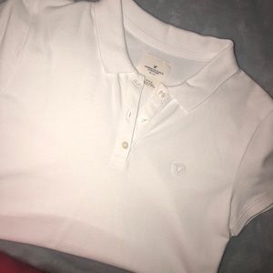 American Eagle White Polo Shirt (BRAND NEW)